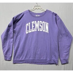 CLEMSON Tigers Purple Sweatshirt The Tigers Sports Shop Womens XL